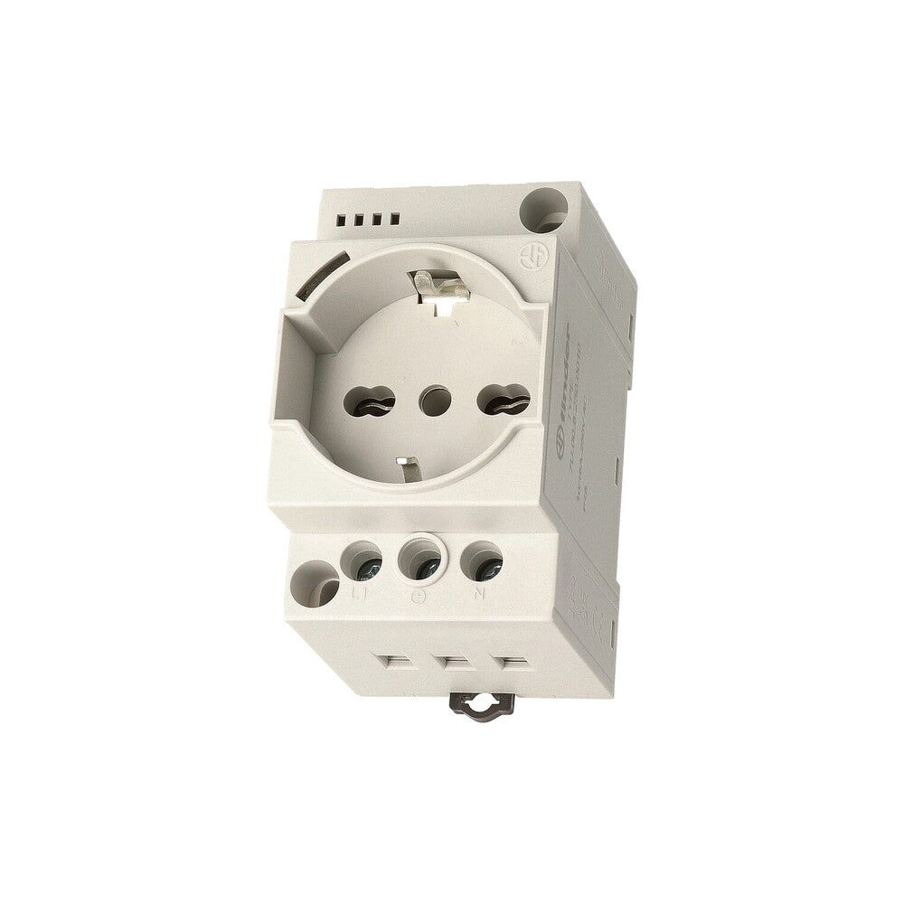 Finder Power Socket With LED 16A 250V AC Grey - 7U.00.8.230.0010