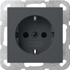 Gira System 55 Safety Plus Socket Outlet Anthracite - 445328