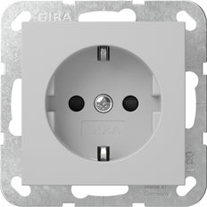 Gira System 55 Safety Plus Socket Outlet Grey Matt - 4755015