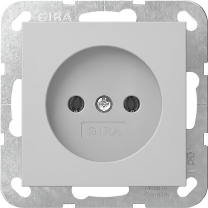 Gira System 55 Socket Outlet 2-Pole 16A 250V Grey Matt - 4480015