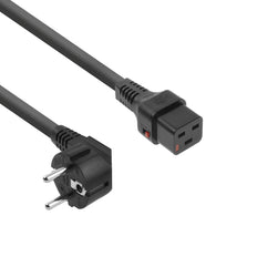 2M IEC Lock C19 Right Angle Power Cord 250V 16A - AK5043
