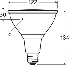 LEDVANCE PAR38 E27 LED Spot 15.2W 2700K Dimmable - 4099854071270
