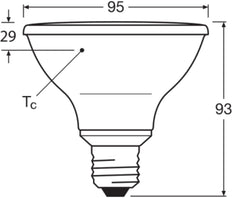 LEDVANCE PAR30 E27 LED Spotlight 10W 927 Dimmable - 4099854071195