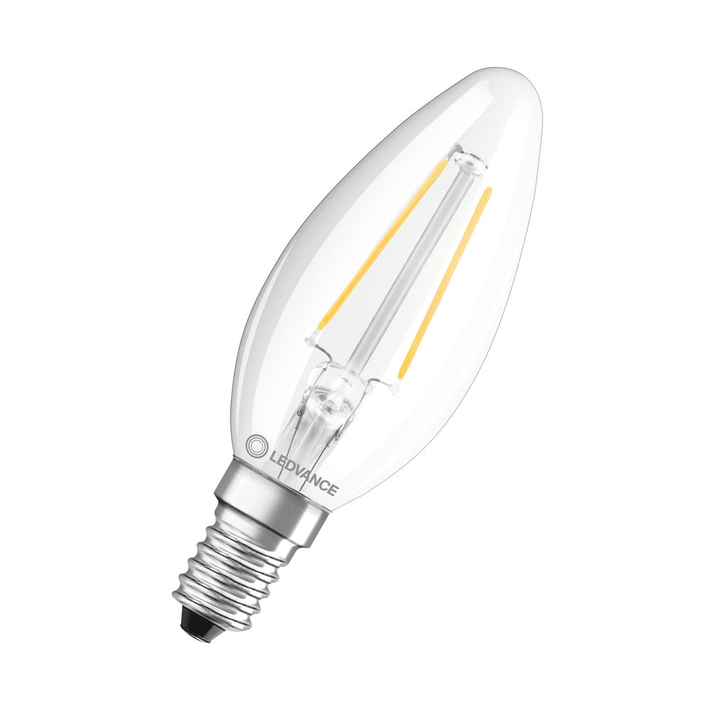 LEDVANCE Classic B E14 Clear Filament 2.5W 827 - 4099854069451 [2 Pieces]