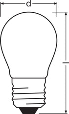 LED Classic P40 Dimmable Frosted E27 4.8W 827 - 4099854067594