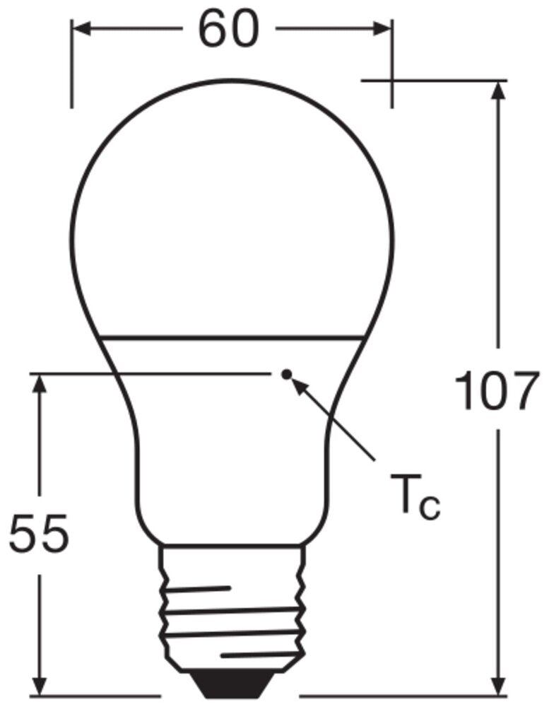 LEDVANCE Classic A60 LED Bulb 8.5W E27 2700K 806LM - 4099854049088 [2 Pieces]