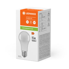 LEDVANCE Classic A19 LED 10W 840 Frosted E27 Bulb - 4099854048869 [2 Pieces]