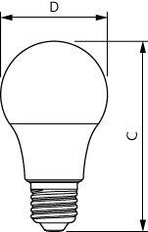 Philips CorePro LED A60 E27 4.9W 2700K Bulb - 8720169168954 [2 Pieces]