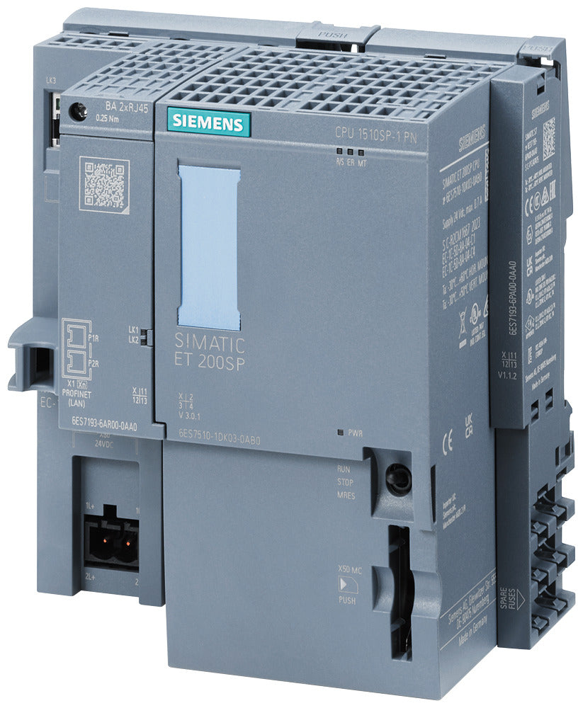 Siemens SIMATIC ET 200SP CPU 1510SP-1 PN Controller - 6ES75101DK030AB0