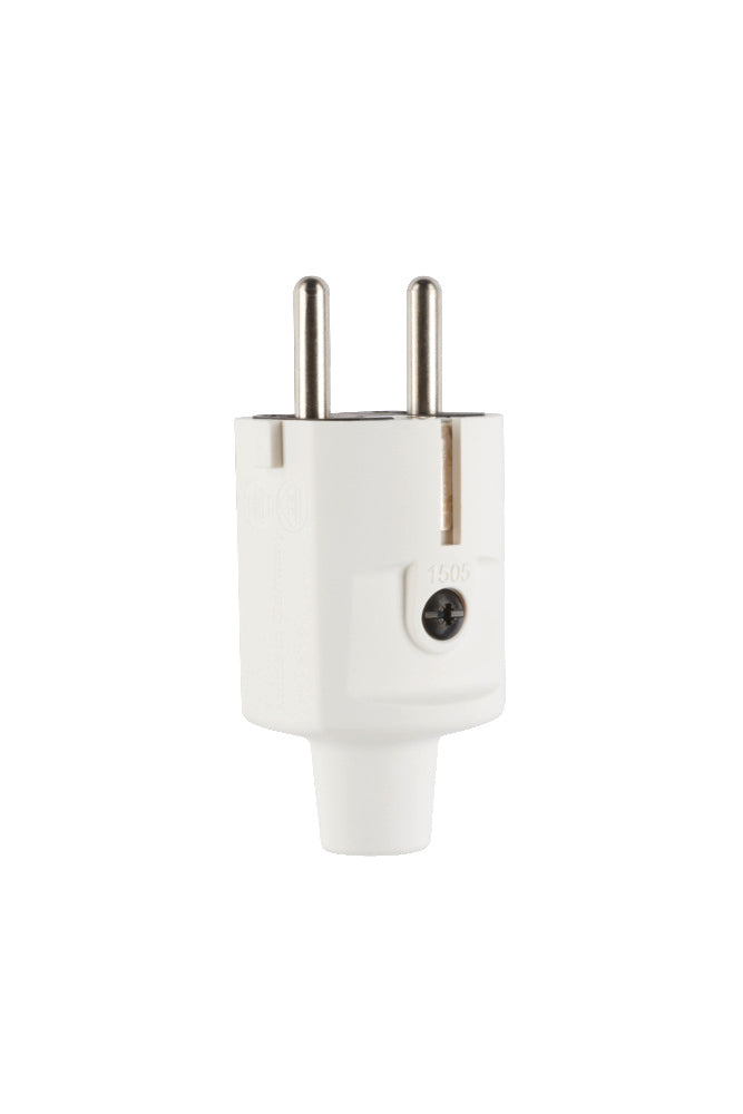 ABL Compact Schuko IP20 Double-Earth Plug White - 100000047 [2 Pieces]