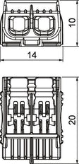 OBO Universal Lever Terminal 2 Rigid Flexible Wire Connector - 2054422 [100 Pieces]