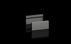 Rittal VX Side Plinth Panel 400x100mm Black Steel Set - 8660031