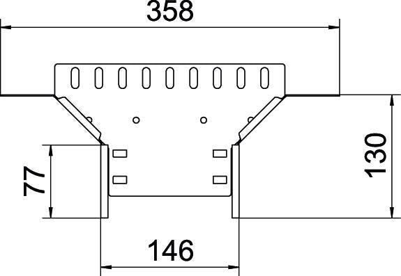 T Branch Cable Tray Connector 60x150 Steel Galvanized - 6042113