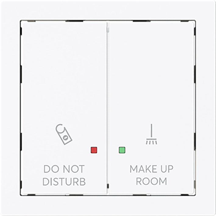 ABB Dual Rocker Switch Hotel Room Status Panel White - 2CKA001751A3313