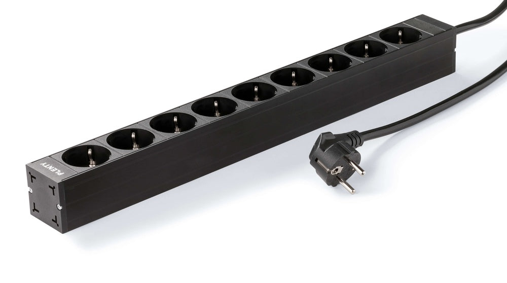 Power Distribution Unit 16A 9 Outlet Schuko Black - PLA416-9-BL