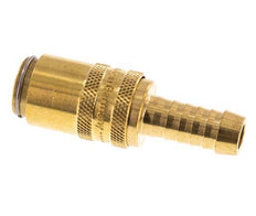 Brass DN 6 Mold Coupling Socket 9 mm Hose Pillar Double Shut-Off