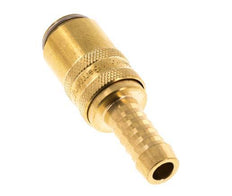 Brass DN 6 Mold Coupling Socket 9 mm Hose Pillar Double Shut-Off
