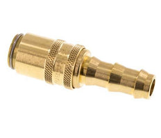 Brass DN 6 Mold Coupling Socket 9.5 mm Hose Pillar Double Shut-Off
