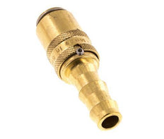 Brass DN 6 Mold Coupling Socket 9.5 mm Hose Pillar Unlocking Protection Double Shut-Off