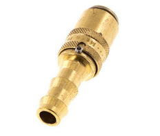 Brass DN 6 Mold Coupling Socket 9.5 mm Hose Pillar Unlocking Protection Double Shut-Off
