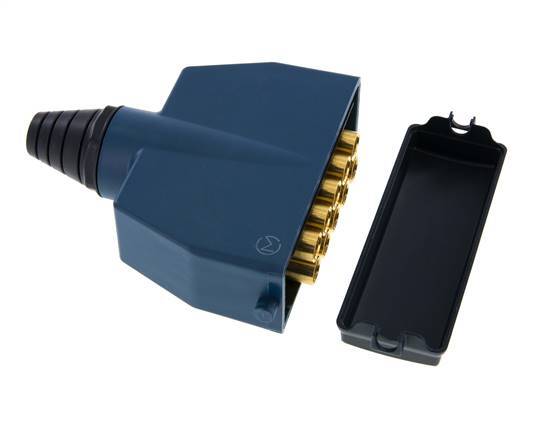 Brass Multi-coupling Plug 10x8 mm Push-in Connections