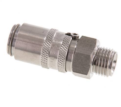 Stainless Steel DN 6 Mold Coupling Socket G 1/4 inch Male Threads