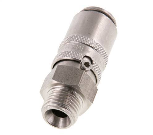Stainless Steel DN 6 Mold Coupling Socket G 1/4 inch Male Threads