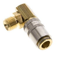 Brass DN 6 Mold Coupling Socket G 1/4 inch Male Threads 90-deg
