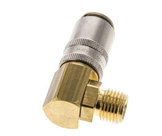 Brass DN 6 Mold Coupling Socket G 1/4 inch Male Threads 90-deg