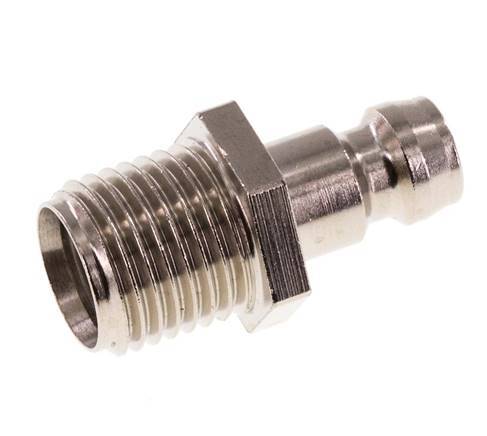 Brass DN 6 Mold Coupling Plug G 1/4 inch Male Threads Double Shut-Off