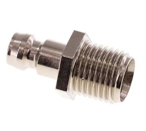 Brass DN 6 Mold Coupling Plug G 1/4 inch Male Threads Double Shut-Off