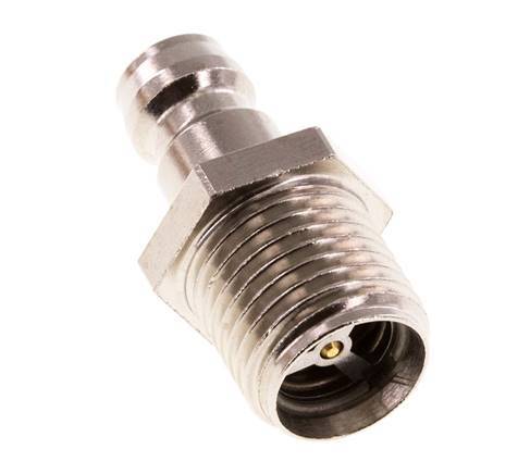 Brass DN 6 Mold Coupling Plug G 1/4 inch Male Threads Double Shut-Off