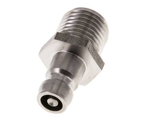 Stainless Steel DN 6 Mold Coupling Plug G 1/4 inch Male Threads Double Shut-Off