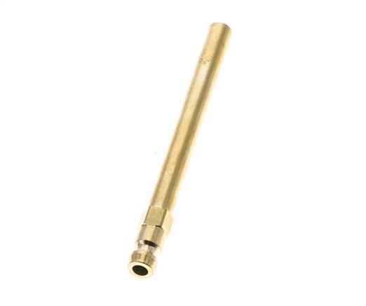 Brass DN 6 Mold Coupling Plug 8x100 mm Push-in Connections