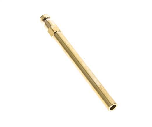 Brass DN 6 Mold Coupling Plug 8x100 mm Push-in Connections