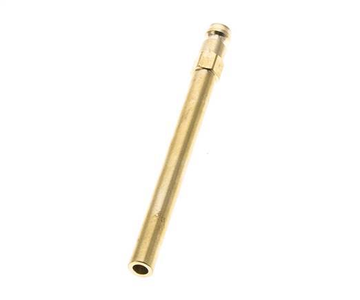 Brass DN 6 Mold Coupling Plug 8x100 mm Push-in Connections