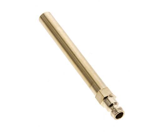 Brass DN 6 Mold Coupling Plug 10x100 mm Push-in Connections