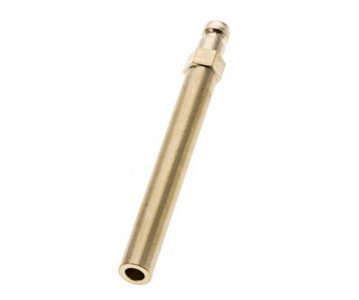 Brass DN 6 Mold Coupling Plug 10x100 mm Push-in Connections
