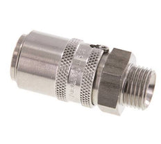 Stainless Steel DN 9 Mold Coupling Socket M16x1.5 Male Threads Double Shut-Off