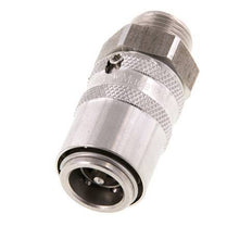 Stainless Steel DN 9 Mold Coupling Socket G 3/8 inch Male Threads Double Shut-Off