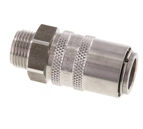 Stainless Steel DN 9 Mold Coupling Socket G 3/8 inch Male Threads