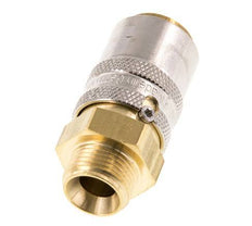 Brass DN 9 Mold Coupling Socket G 3/8 inch Male Threads Unlocking Protection