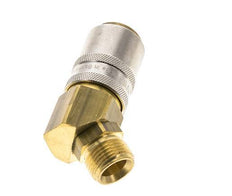 Brass DN 9 Mold Coupling Socket G 3/8 inch Male Threads 45-deg