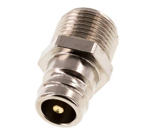 Brass DN 9 Mold Coupling Plug G 3/8 inch Male Threads Double Shut-Off