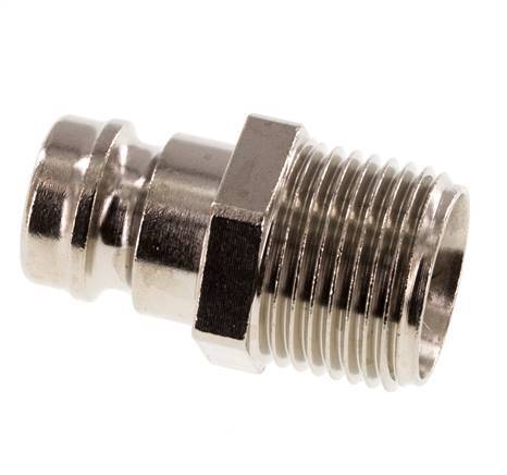 Brass DN 9 Mold Coupling Plug G 3/8 inch Male Threads Double Shut-Off