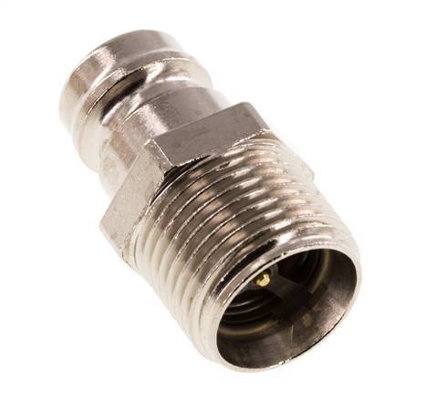 Brass DN 9 Mold Coupling Plug G 3/8 inch Male Threads Double Shut-Off