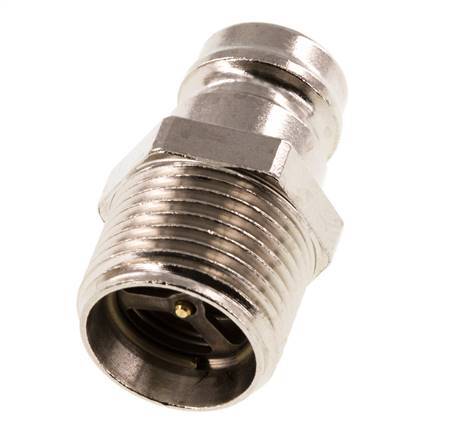 Brass DN 9 Mold Coupling Plug G 3/8 inch Male Threads Double Shut-Off