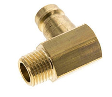 Brass DN 9 Mold Coupling Plug M14x1.5 Male Threads (Conical) 90-deg
