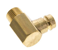 Brass DN 9 Mold Coupling Plug M14x1.5 Male Threads (Conical) 90-deg