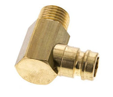 Brass DN 9 Mold Coupling Plug M14x1.5 Male Threads (Conical) 90-deg